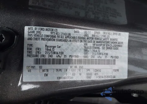 2012 Ford Focus Se z USA, uszkodzony, nr VIN 1FAHP3F2XCL220683